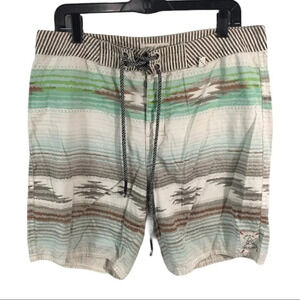 SH96 3rd & Army Aztec Print board Shorts Trunks 34